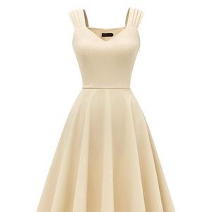 light beige evening gown
